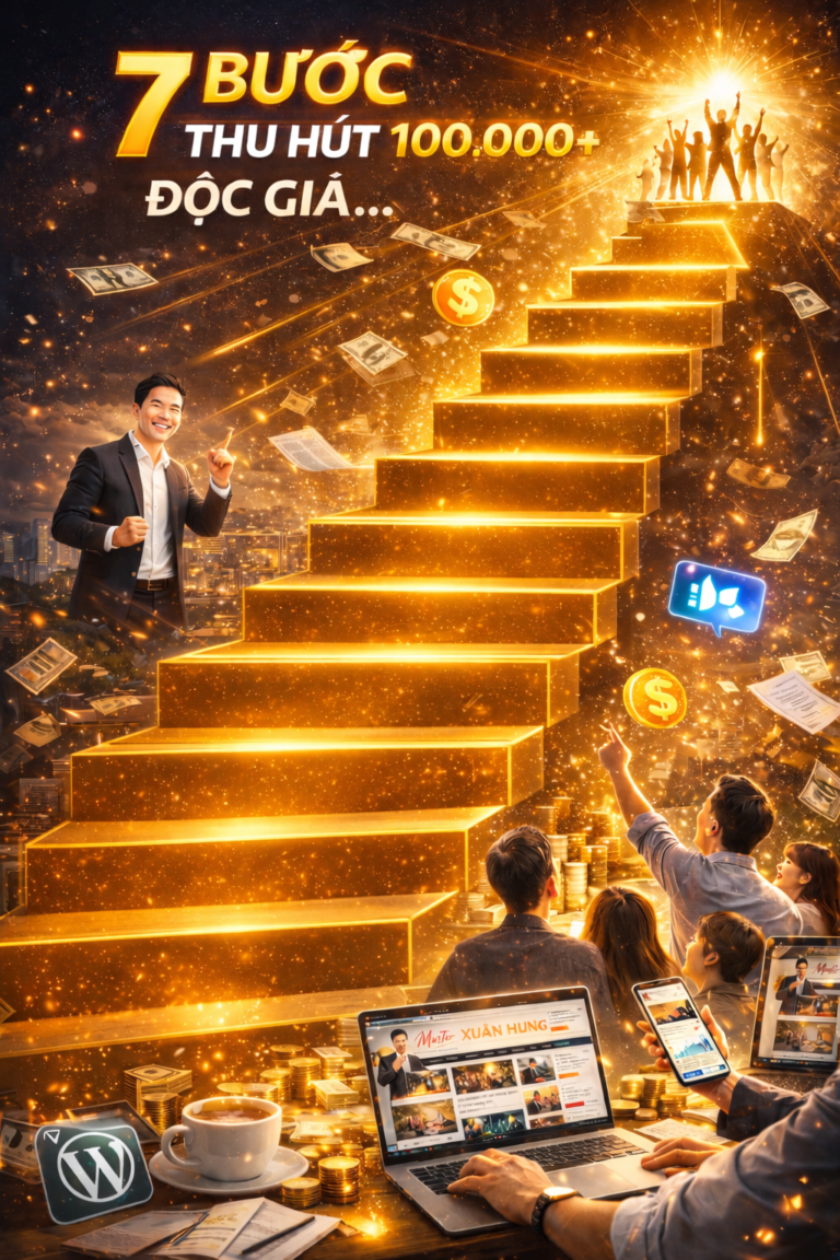 Bìa bài: 7 BƯỚC XÂY DỰNG BLOG CÓ 100.000+ Độc Giả
